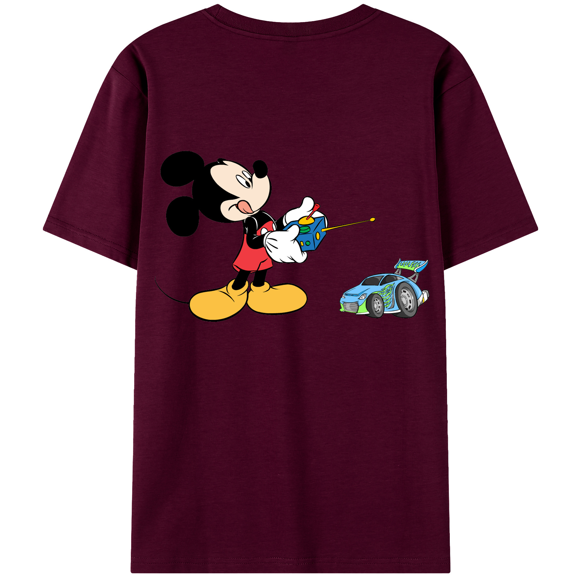 （画像用） ミッキーマウス Mickey Mouse レディース半袖Tシャツ(バックプリント)